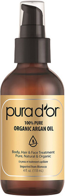 Pura D'or Organic Moroccan Argan Oil 100 Percent Pure Cold Pressed and USDA Organic Anti-Aging For Face, Hair, Skin and Nails, 4 Fluid Ounce(118 ml)
Pura D'or Organic Moroccan Argan Oil 100 Percent Pure Cold Pressed and USDA Organic Anti-Aging For Face, Hair, Skin and Nails, 4 Fluid Ounce(118 ml)