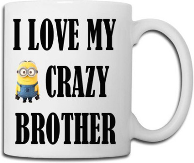 ME&YOU Gifts On Birthday Anniversary For Bro; I Love My Crazy Brother (IDuplicate115) Printed Ceramic Mug(325 ml), Multicolor
ME&YOU Gifts On Birthday Anniversary For Bro; I Love My Crazy Brother (IDuplicate115) Printed Ceramic Mug(325 ml), Multicolor