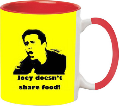 Ashvah Joey Doesn't Share Food Ceramic Mug(350 ml), Red
