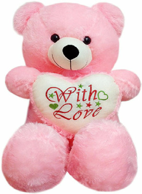 Kashish Trading Company Very Exclusive Pink With Love Teddy Bear (70 Cm ) - 28 inch(Pink)