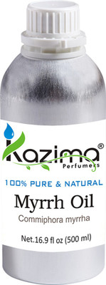 KAZIMA Myrrh Essential Oil (500ML) 100% Pure Natural & Undiluted For Skin care & Hair treatment(500 ml)
KAZIMA Myrrh Essential Oil (500ML) 100% Pure Natural & Undiluted For Skin care & Hair treatment(500 ml)