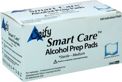 Smart Care Swabs Antiseptic Prep Wipes 100 count Sterile Medium Pads Individually Sealed - Ideal for Pre-injection Skin Prepping. - Contains 70% Isopropyl Alcohol(100 Units)
Smart Care Swabs Antiseptic Prep Wipes 100 count Sterile Medium Pads Individually Sealed - Ideal for Pre-injection Skin Prepping. - Contains 70% Isopropyl Alcohol(100 Units)