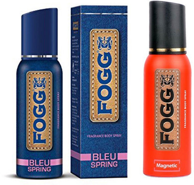Fogg BLEU SPRING FRAGRANCE BODY SPRAY 120 ML + MAGNETIC FRAGRANCE 120 ML Body Spray - For Men(120 ml, Pack of 2)
Fogg BLEU SPRING FRAGRANCE BODY SPRAY 120 ML + MAGNETIC FRAGRANCE 120 ML Body Spray - For Men(120 ml, Pack of 2)