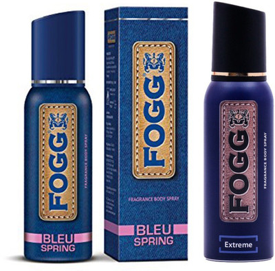 Fogg BLEU SPRING FRAGRANCE BODY SPRAY 120 ML + EXTREME FRAGRANCE 120 ML Body Spray - For Men(120 ml, Pack of 2)
Fogg BLEU SPRING FRAGRANCE BODY SPRAY 120 ML + EXTREME FRAGRANCE 120 ML Body Spray - For Men(120 ml, Pack of 2)