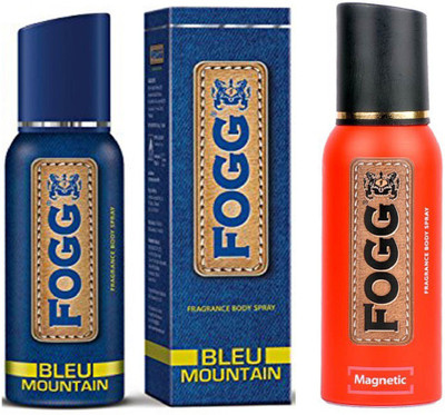 Fogg BLEU MOUNTAIN FRAGRANCE BODY SPRAY 120 ML + MAGNETIC FRAGRANCE 120 ML Body Spray - For Men(120 ml, Pack of 2)
Fogg BLEU MOUNTAIN FRAGRANCE BODY SPRAY 120 ML + MAGNETIC FRAGRANCE 120 ML Body Spray - For Men(120 ml, Pack of 2)