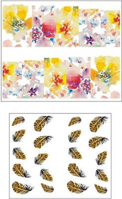 Jenna Manicure Water Transfer Nail Art Decals Stickers- Sapphire Series NR-1064(White)