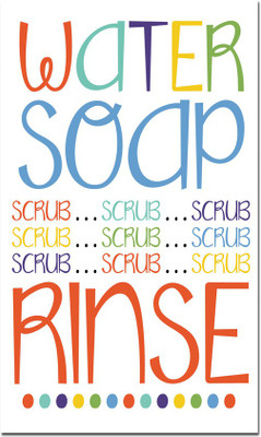 RadhaKripa Washing-Hands poster Paper Print(18 inch X 12 inch, Rolled)