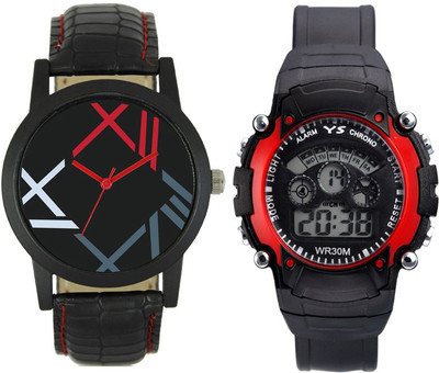 SRK ENTERPRISE Kids Watch Combo With Stylish And Sporty Look LR 0012_ Red Sport Watch - For Boys