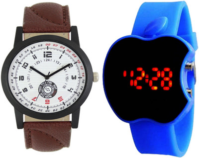 CM Kids Watch Combo With Premium And Sporty Look LR 0011_Blue Apple Watch - For Boys