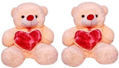 Samayra Toys Combo of Two Cream Teddy Bear 3 Feet - 90 cm(Cream)