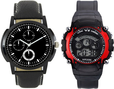 SRK ENTERPRISE Kids Watch Combo With Stylish And Sporty Look LR 0013_ Red Sport Watch - For Boys