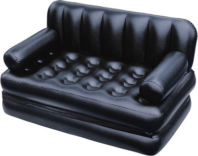Bestway PVC 3 Seater Inflatable Sofa(Color - Black)