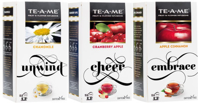 TE-A-ME Chamomile Infusion Tea & Cranberry Apple Fruit and Flower Herbal Tea Infusion & Apple Cinnamon Infusion Tea Combo Chamomile, Cranberry, Apple, Cinnamon Green Tea Bags Box(75 Bags)
TE-A-ME Chamomile Infusion Tea & Cranberry Apple Fruit and Flower Herbal Tea Infusion & Apple Cinnamon Infusion Tea Combo Chamomile, Cranberry, Apple, Cinnamon Green Tea Bags Box(75 Bags)