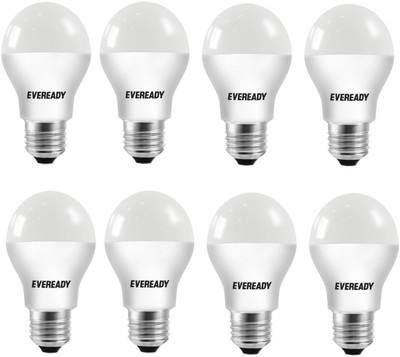 Eveready 7 W Standard E27 LED Bulb(Yellow, Pack of 8)