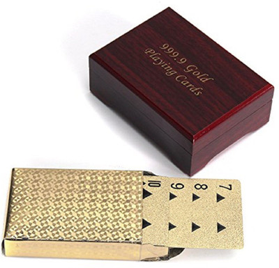 VibeX ™ Gold Foil Playing Card Gold Plated Plastic Poker Cards Poker Chips, Wooden Gift Box(Gold)
VibeX ™ Gold Foil Playing Card Gold Plated Plastic Poker Cards Poker Chips, Wooden Gift Box(Gold)