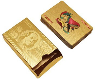 VibeX ™ Playing Card Gift set 24 Carat 99.9% Gold-Plated Full Deck Playing Cards w/ Certificate of Authenticity(Gold)
VibeX ™ Playing Card Gift set 24 Carat 99.9% Gold-Plated Full Deck Playing Cards w/ Certificate of Authenticity(Gold)