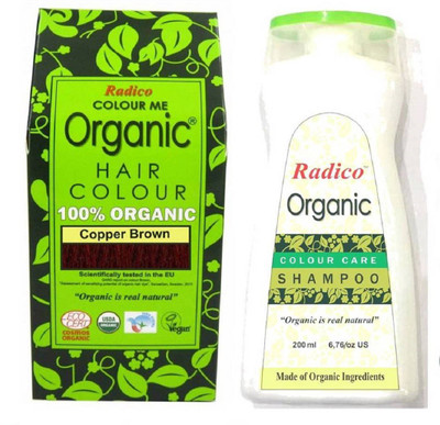 Radico 100% USDA Certified Organic Hair Color ( Copper Brown) with Organic Shampoo(Set of 2)
Radico 100% USDA Certified Organic Hair Color ( Copper Brown) with Organic Shampoo(Set of 2)