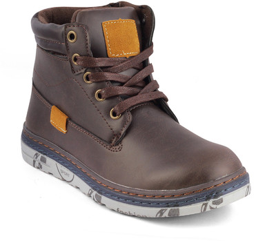 KITTENS Boys Lace Casual Boots(Brown