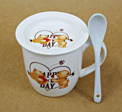 Reddish Milkmug 003 Bone China Mug(300 ml), White