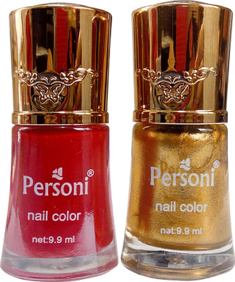Personi Combo of 2 Nail Paints(E-3) multicolor(Pack of 2)