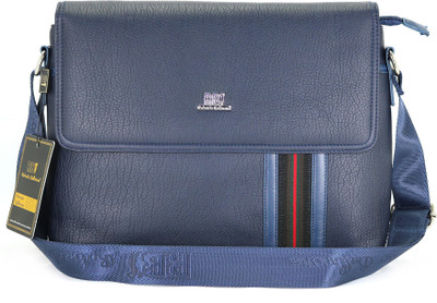 Roberto Ballmore Boys & Girls Formal Blue Leatherette Sling Bag