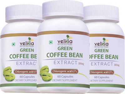 Velicia 100% Natural Green Coffee Beans Extract Capsules for Weight Loss (Pack Of 3)(800 mg)
Velicia 100% Natural Green Coffee Beans Extract Capsules for Weight Loss (Pack Of 3)(800 mg)