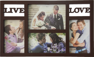 ME Decor Generic Photo Frame(Brown, 4 Photos)