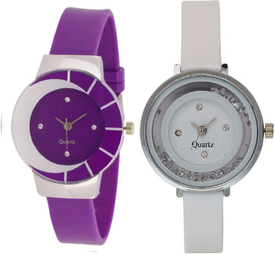 KNACK White purple different design beautiful watch with movable crystals in dial fancy and attractive white women Watch - For Girls
KNACK White purple different design beautiful watch with movable crystals in dial fancy and attractive white women Watch - For Girls