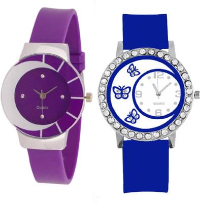 KNACK White purple different design beautiful watch with blue butterfly crystals studded beautiful and fancy women Watch - For Girls
KNACK White purple different design beautiful watch with blue butterfly crystals studded beautiful and fancy women Watch - For Girls