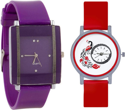 SPINOZA Purple square shape simple and professional and Red glory designer and beatiful peacock fancy women Watch - For Girls
SPINOZA Purple square shape simple and professional and Red glory designer and beatiful peacock fancy women Watch - For Girls
