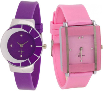 KNACK White purple different design beautiful watch with Pink square shape simple and professional women Watch - For Girls
KNACK White purple different design beautiful watch with Pink square shape simple and professional women Watch - For Girls