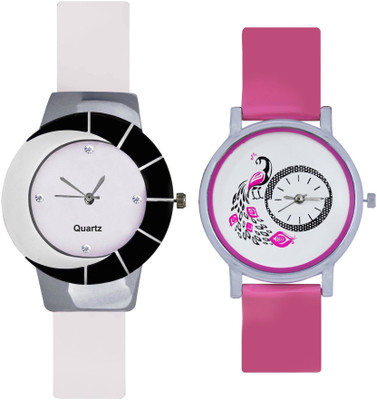 SPINOZA Black white different design beautiful with pink glory designer and beatiful peacock fancy women Watch - For Girls
SPINOZA Black white different design beautiful with pink glory designer and beatiful peacock fancy women Watch - For Girls