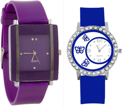 KNACK Purple square shape simple and professional and blue butterfly crystals studded beautiful and fancy women Watch - For Girls
KNACK Purple square shape simple and professional and blue butterfly crystals studded beautiful and fancy women Watch - For Girls