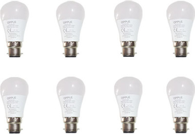 Opple 5 W Round B22 LED Bulb(Yellow, Pack of 8)