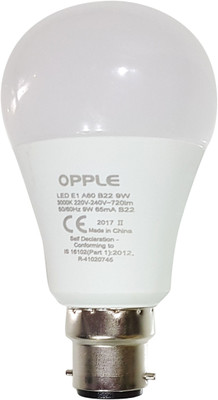 Opple 9 W Round B22 LED Bulb(Yellow)