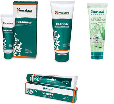 Himalaya bleminor anti blemish cream,clarina anti acne face wash gel, clarina anti acne cream, aloe vera face wash(Set of 4)
Himalaya bleminor anti blemish cream,clarina anti acne face wash gel, clarina anti acne cream, aloe vera face wash(Set of 4)