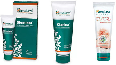 Himalaya bleminor anti blemish cream,clarina anti acne face wash gel, deep cleansing apricot face wash(Set of 3)
Himalaya bleminor anti blemish cream,clarina anti acne face wash gel, deep cleansing apricot face wash(Set of 3)