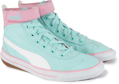Puma Boys & Girls Lace Sneakers(Light Blue, Aruba blue-prism pink-puma white