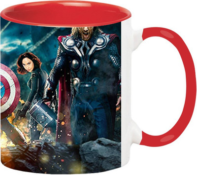 Ashvah Wwe Avenger Ceramic Mug(350 ml), Red