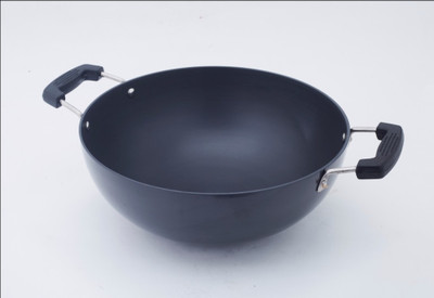 Rajesh ha-kadhai-15no Kadhai 25 cm(Hard Anodised), Black