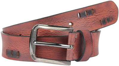 Sri Men Casual Brown Genuine Leather Belt