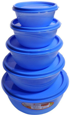 Princeware Microvent Plastic Bowl Set(Blue, Pack of 5)
