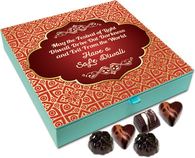 Chocholik Diwali Sweets - Have A Safe And Cheerful Deepawali Chocolate Box - 9pc Truffles(108 g)
Chocholik Diwali Sweets - Have A Safe And Cheerful Deepawali Chocolate Box - 9pc Truffles(108 g)
