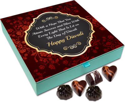 Chocholik Diwali Sweets - Hope You Achieve Infinite Success This Diwali Chocolate Box - 9pc Truffles(108 g)