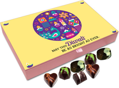 Chocholik Diwali Gift - May This Diwali Be As Bright And Beautiful As Ever Chocolate Box - 12pc Truffles(144 g)
Chocholik Diwali Gift - May This Diwali Be As Bright And Beautiful As Ever Chocolate Box - 12pc Truffles(144 g)