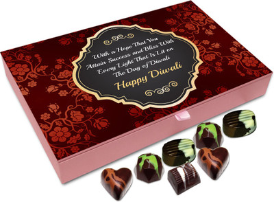 Chocholik Diwali Sweets - Hope You Achieve Infinite Success This Diwali Chocolate Box - 12pc Truffles(144 g)
Chocholik Diwali Sweets - Hope You Achieve Infinite Success This Diwali Chocolate Box - 12pc Truffles(144 g)