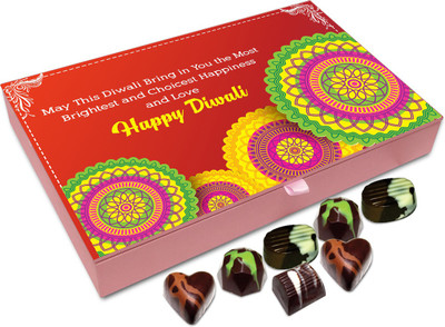 Chocholik Diwali Gift - May This Diwali Bring Long Lasting Happiness In Your Life Chocolate Box - 12pc Truffles(144 g)
Chocholik Diwali Gift - May This Diwali Bring Long Lasting Happiness In Your Life Chocolate Box - 12pc Truffles(144 g)