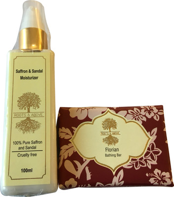 Roots and Above Florain Glycerin Bathing Bar Soap (100g) And Saffron Moisturizer (100ml) Combo Pack of 2(Set of 2)
Roots and Above Florain Glycerin Bathing Bar Soap (100g) And Saffron Moisturizer (100ml) Combo Pack of 2(Set of 2)
