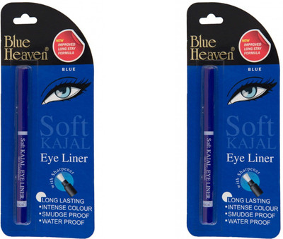 Blue Heaven Soft Kajal Eyeliner (Blue) Pack of 2 0.31 ml(Blue)