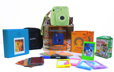 Fujifilm Mini 9 Lime Green Festive Pack Instant Camera(Green)